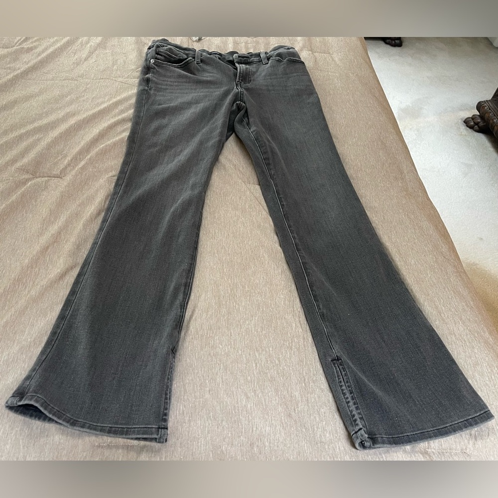 Express Dark Gray Flare Jeans